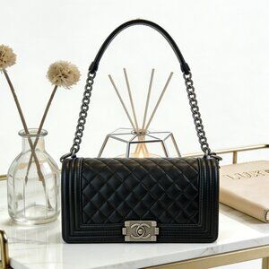 Chanel Boy Medium in Quilted Lambskin